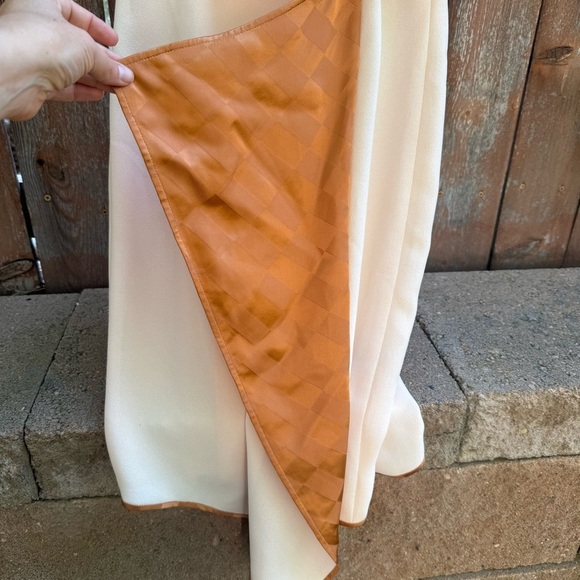 RACHEL Rachel Roy Cream Gold Ruffle Mini Sheath Dress Size 2 NWT Flawed - Picture 8 of 12